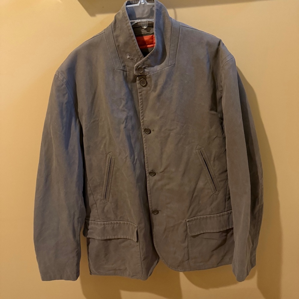 VTG Lacoste Devanlay Utility Coat Mens Chore Jacket Gray Size 56/7 (US 2XL)
